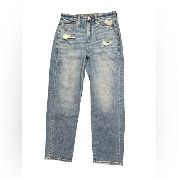 American eagle high rise stone wash size 8 distressed jeans - Picture 1 of 2